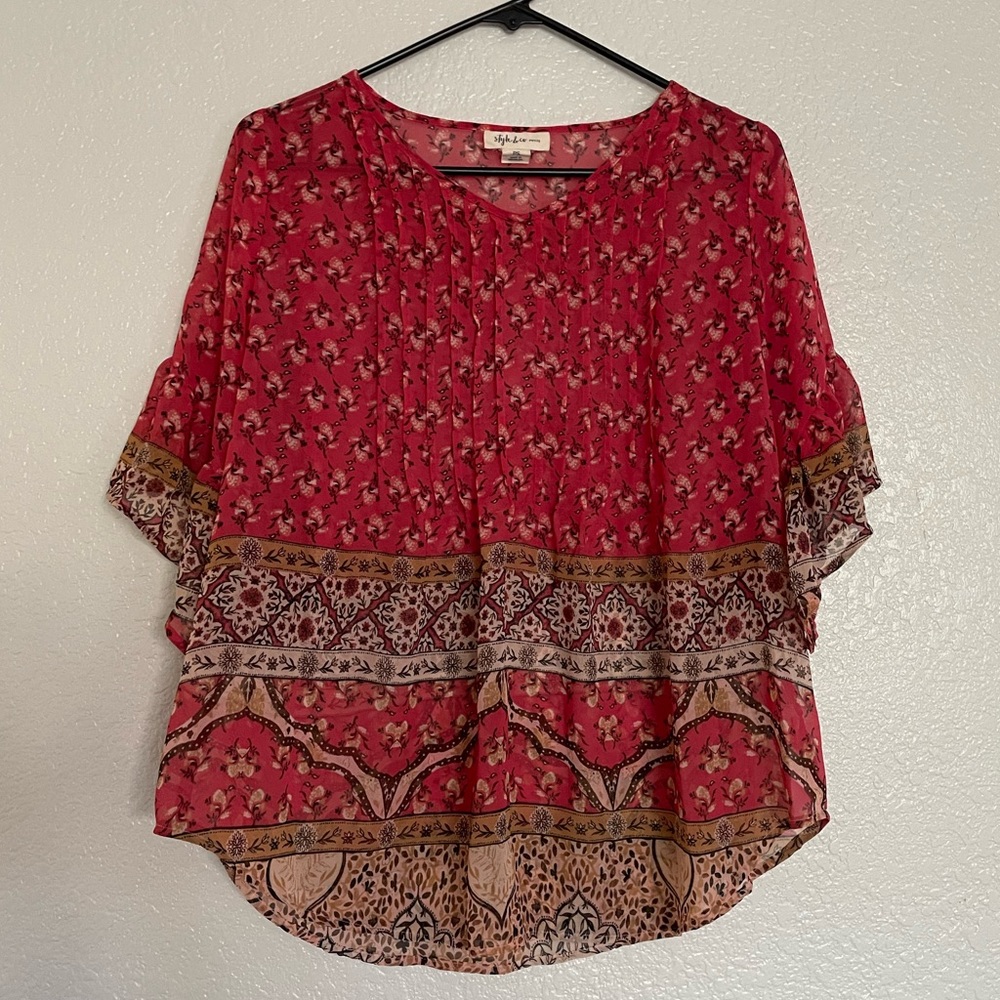 Flowy Patterned Blouse